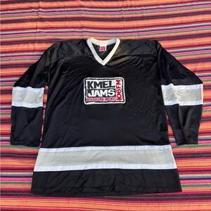 Vintage 90s KMEL JAMS 106FM promotional hockey jersey. bay area XXL